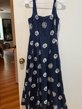 francesca's navy blue floral dress FLORENZA MAXI DRESS - NAVY main image 1